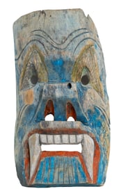 Blue Painted Fang Mask