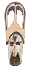 Tall Tribal Mask with Double Crest