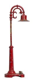 Red Cast Iron Street Lamp