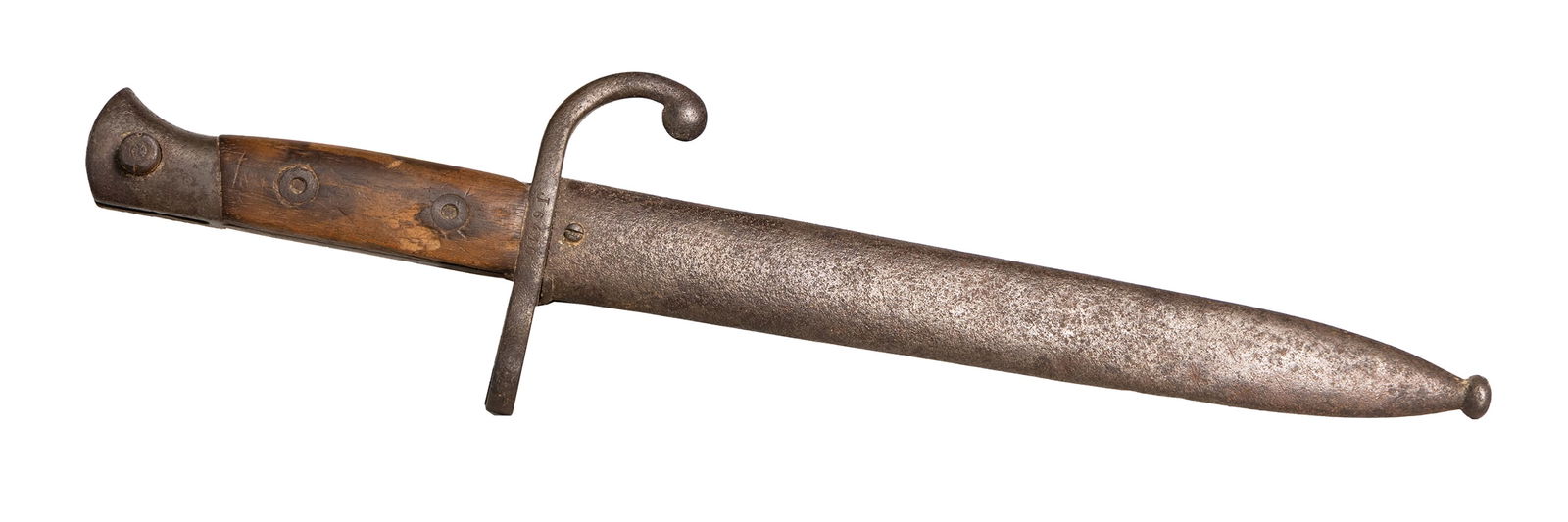 Vintage Fixed Blade Knife with Original Metal Scabbard – 2-Piece Set Bayonet (1 of 4)