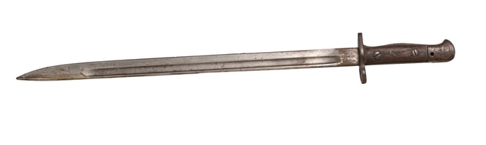 Antique Long Bayonet with Wood Grip – Early Military Blade