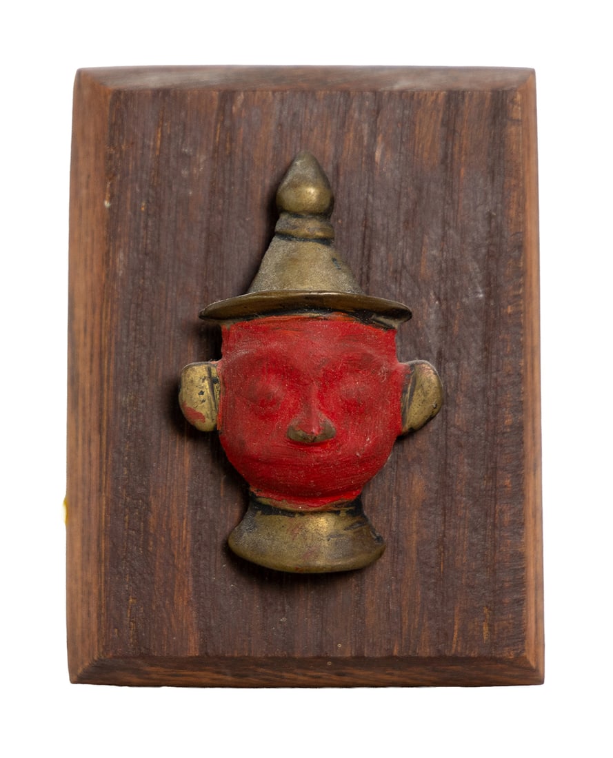 Vintage Brass Tribal Hindy Ritual Gold Statue (1 of 2)