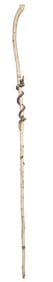Primitive Folk Snake-Wrapped Walking Stick Made From Natural Branch