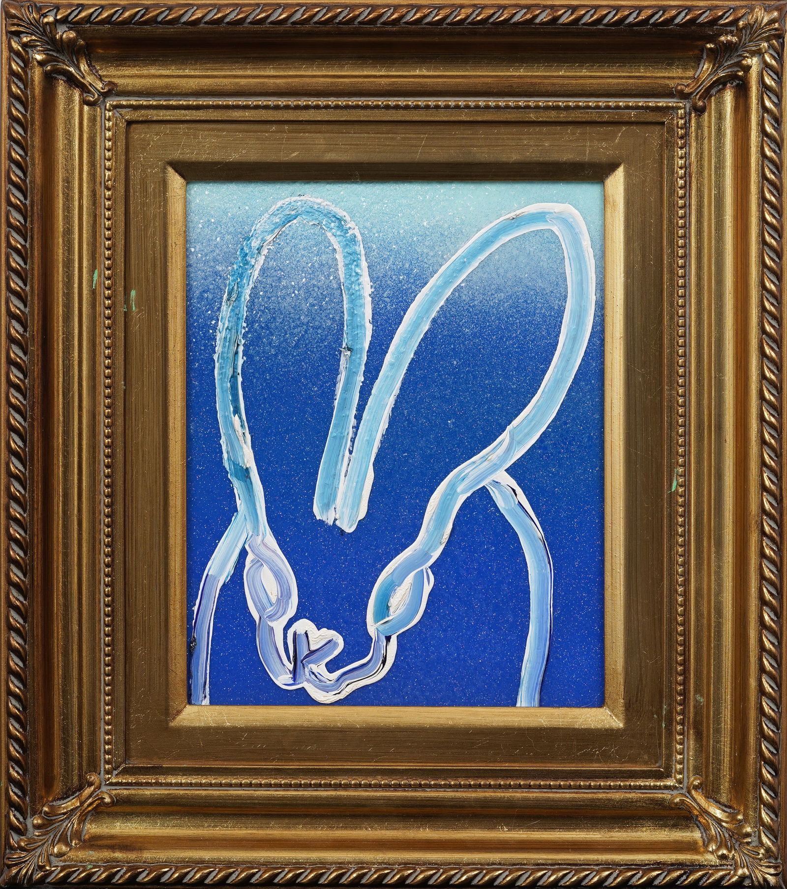 Hunt Slonem (B1951) GUARANTEED AUTHENTIC Super Bunny Modernist Pop Art Animal Portrait Painting (1 of 4)