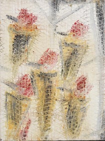 Hunt Slonem EARLY GUARANTEED AUTHENTIC Wood Pecker Bird Modernist Pop Art Animal Portrait Painting