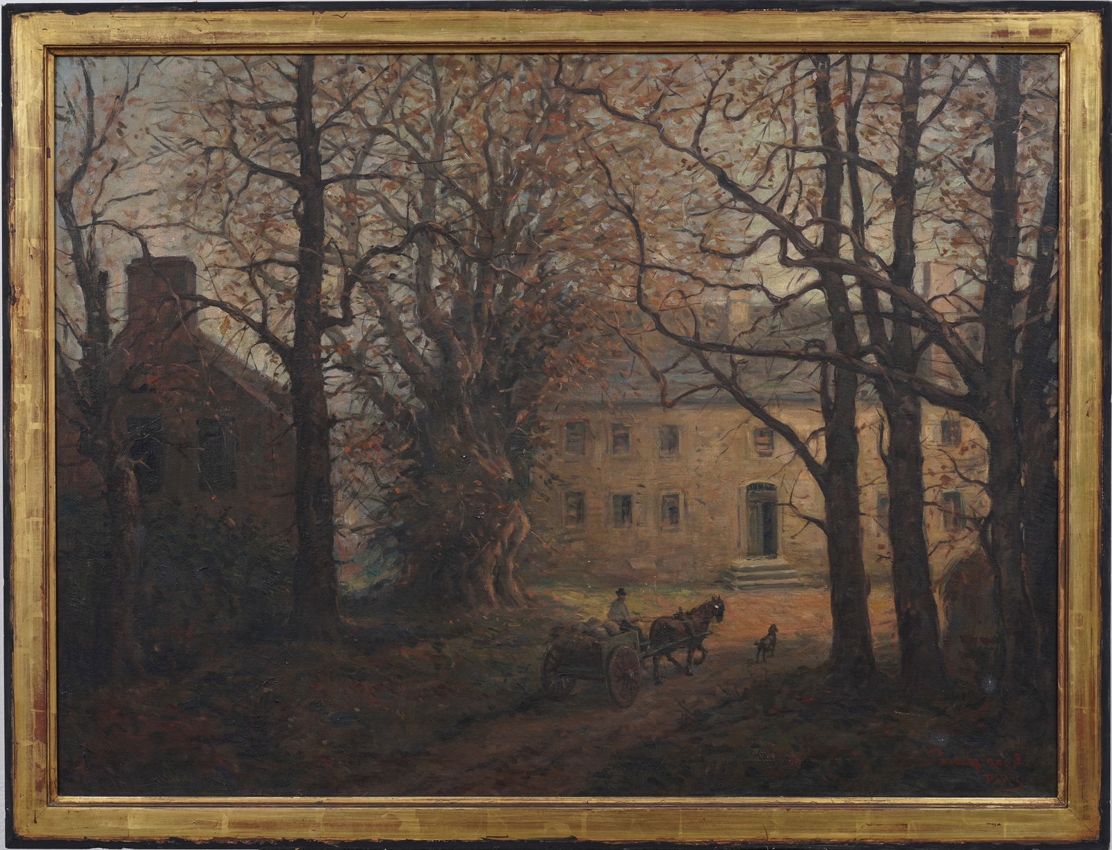 Paul Giraud (1844 - 1917) Antique French Country Landscape Signed Impressionist Framed Painting (1 of 11)