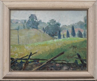 ATTR May Bartlett Fairchild (1872 - 1959) Vintage American Impressionist Landscape Oil Painting