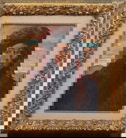 Antique Orientalist "Bedouin Beauty"  Young Woman Portrait Signed Nicely Framed Oil Painting