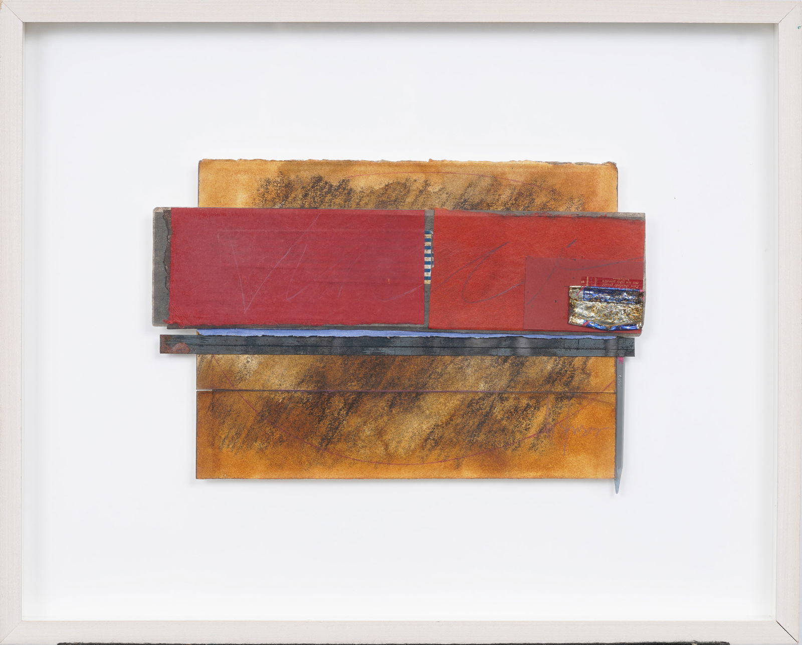 Vintage American Mixed Media Gallery Exhibited Assemblage Painting (1 of 6)