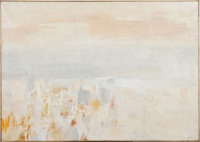 Leo Manso (1914-1993) Vintage Provincetown American Modernist Abstract Expressionist Oil Painting