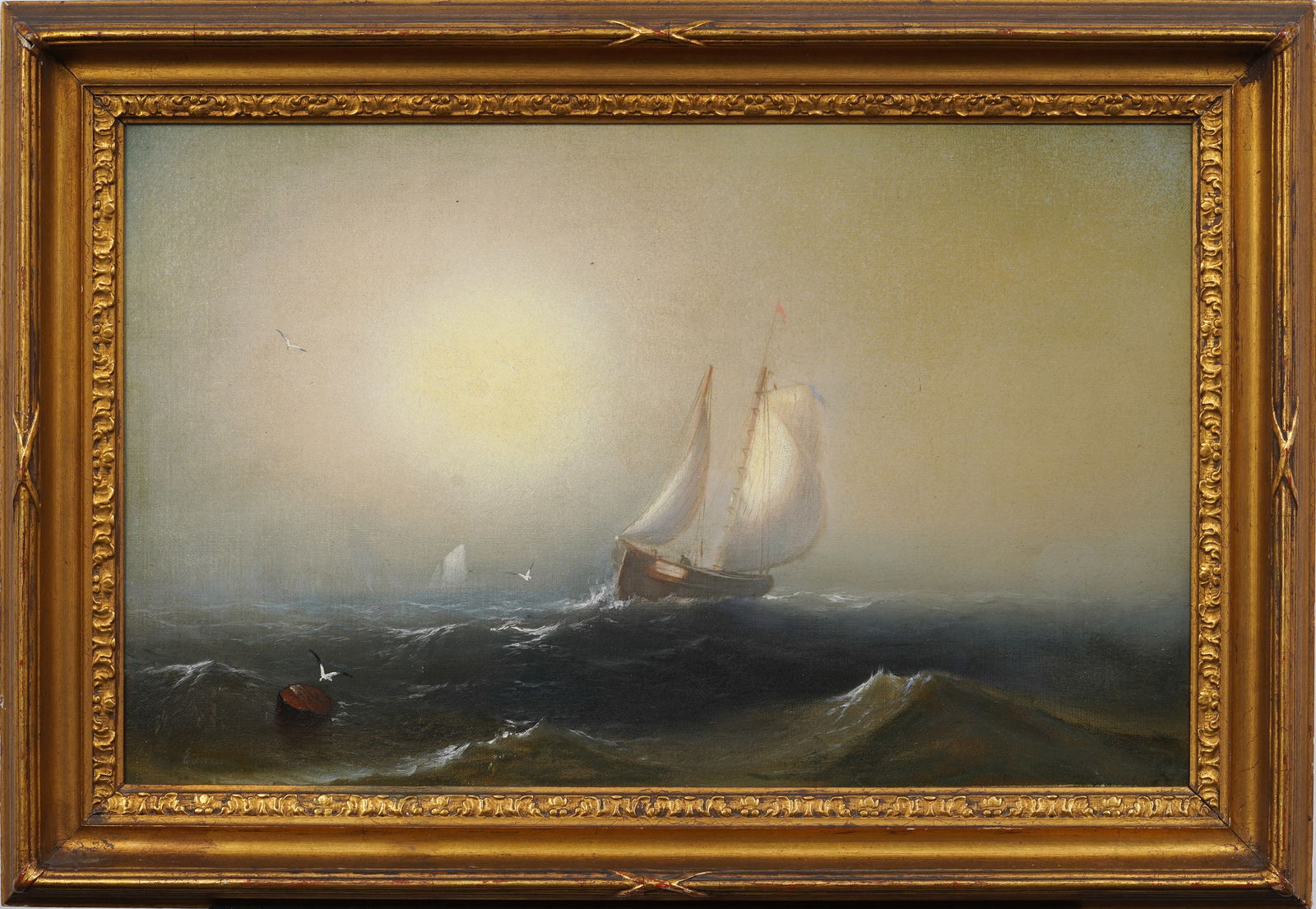 Edward Moran (1829-1901) Signed Antique 19th Century Marine Luminous Seascape Oil Painting (1 of 8)
