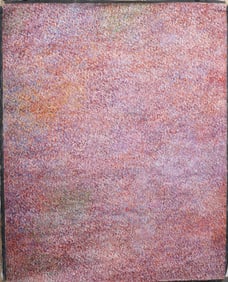 Signed 1969 Vintage Large Abstract Expressionist Original Oil Painting on Canvas