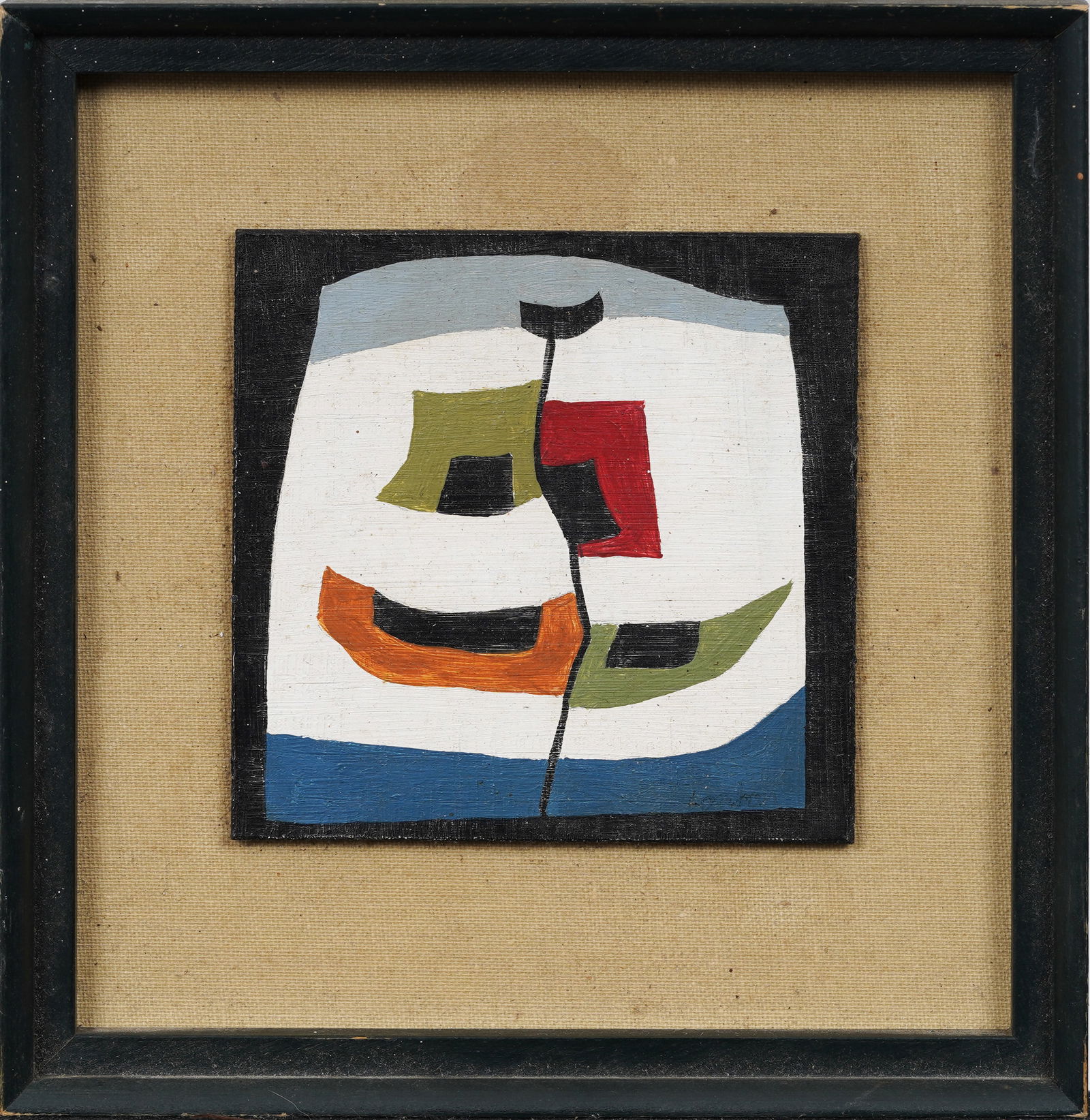 Edward Landon (1911-1984) "Flag Arrangement" Vintage Mid Century Modern Abstract Oil Painting (1 of 4)