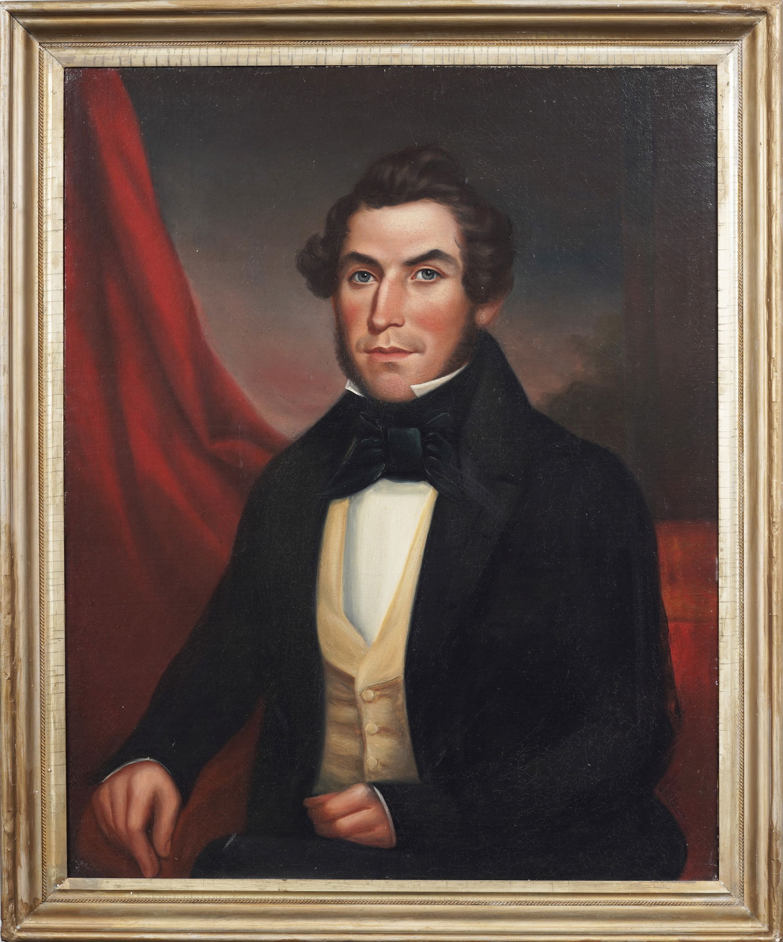 ATTR Samuel Waldo 1783-1861 "Husband" Antique 19th Century American Classical Portrait Oil Painting (1 of 8)