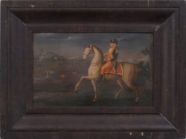 Antique American Military Portrait of George Washington Oil Painting Circle of Frederick Kemmelmeyer