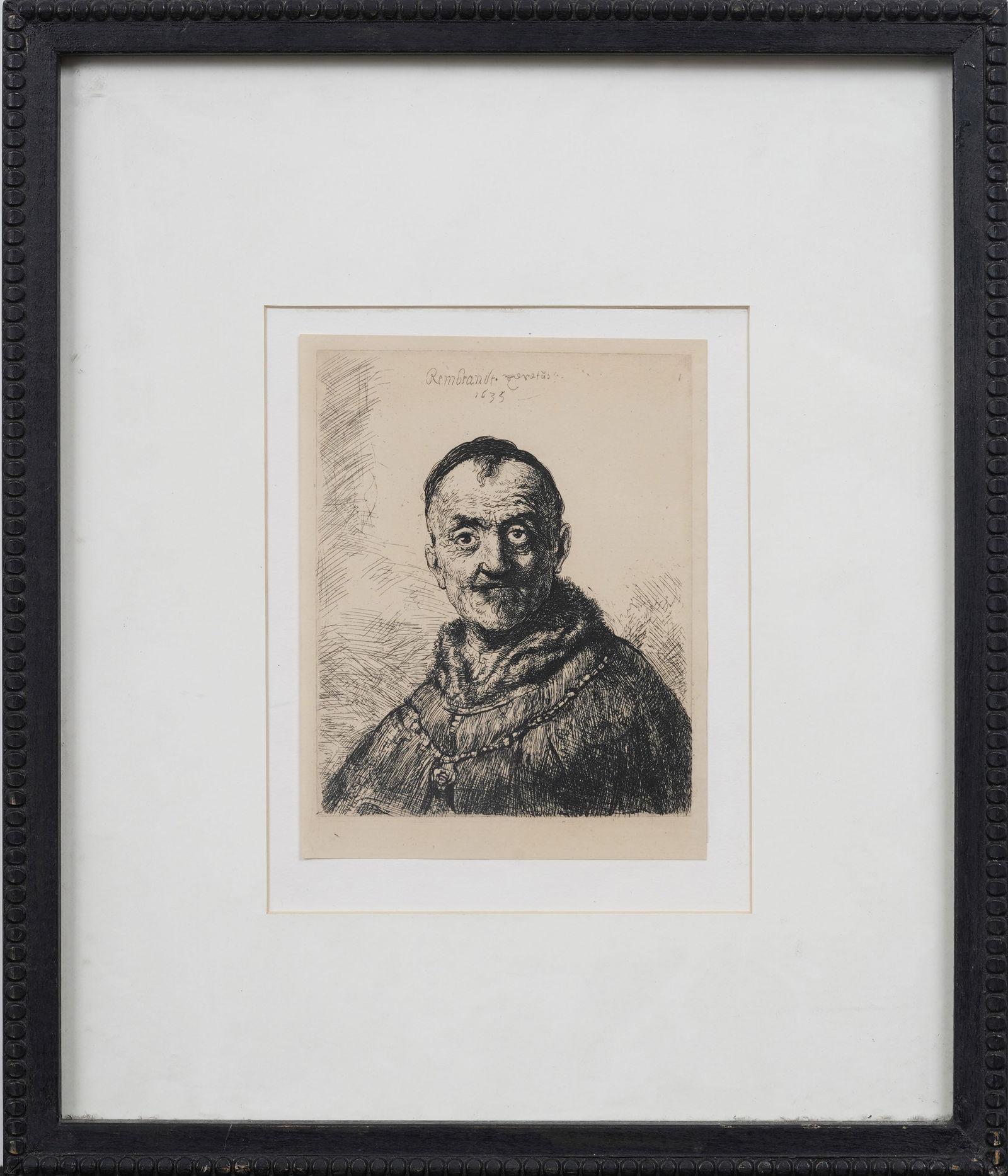 Rembrandt van Rijn (1606-1669) "The First Oriental Head" 1635 Dutch Framed Etching on Paper (1 of 6)