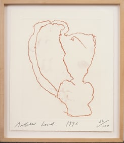 Andrew Lord (b. 1950)Vintage European Abstract Minimalist Line Etching Numbered Print