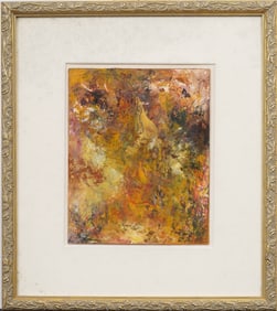 Ronald Walton Signed Spiral Gallery Exhibited Afro-American Abstract Expressionist Oil Painting
