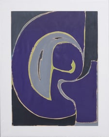 Vintage Mid Century Modern Geometric Abstract Painting