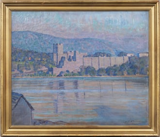 Kenneth Frazier (1867 - 1949) West Point, NY Impressionist  Hudson River Landscape Oil Painting