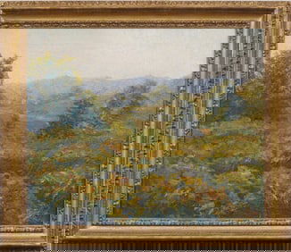 Edmund Henry Garrett (1853 - 1929) Antique American Impressionist Signed Landscape Oil Painting