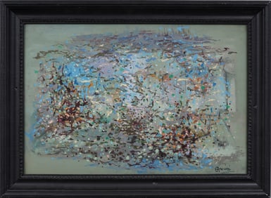 Eugene Arcieri (1914-2005) Signed Surreal Abstract Expressionist Framed Early Modern Oil Painting