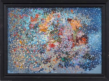 Eugene Arcieri (1914-2005) Signed Surreal Abstract Expressionist Framed Early Modern Oil Painting