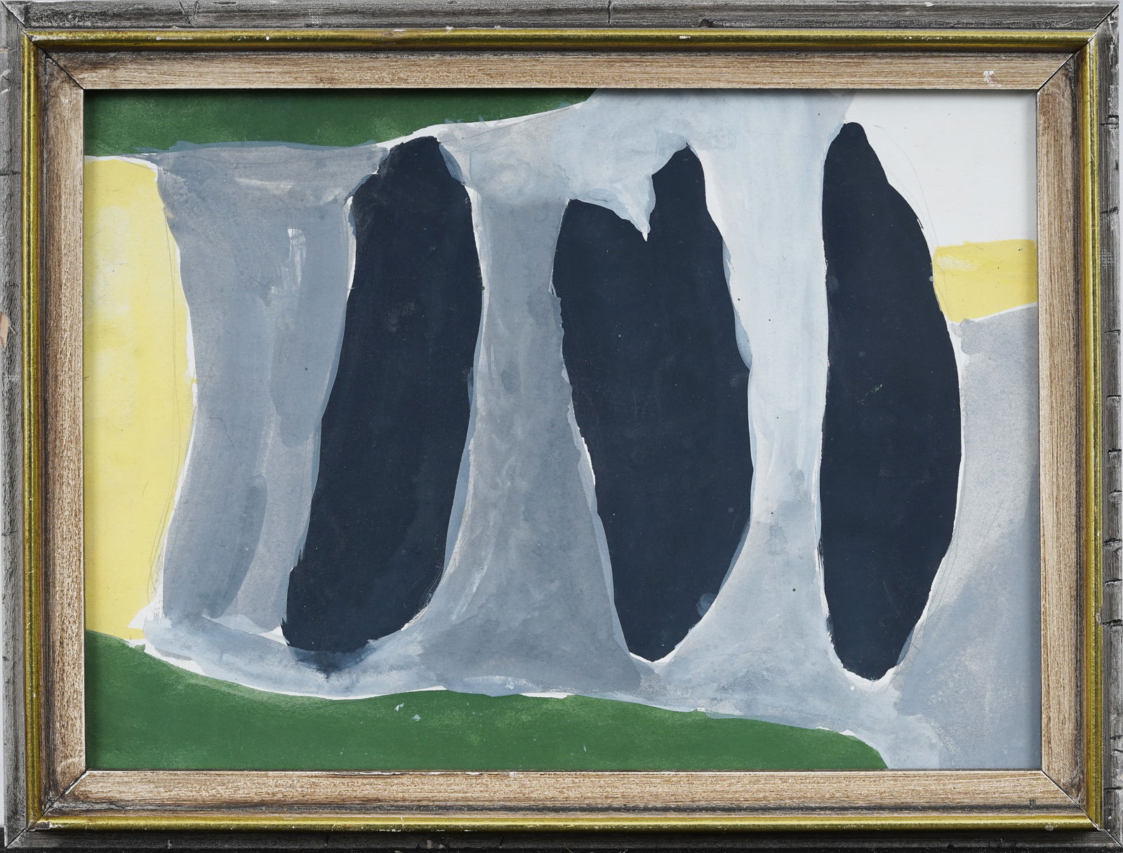 Vintage American Modernist Abstract Landscape Framed Painting (1 of 6)