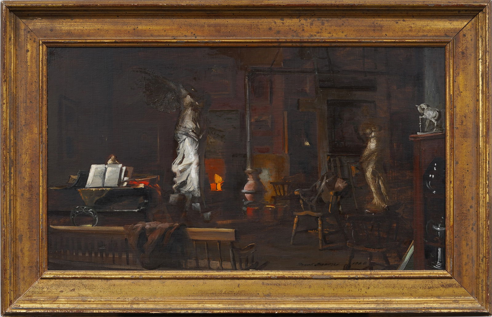 Frank Mason “Winged Victory Studio Interior" Exceptional Impressionist Signed Framed Oil Painting (1 of 8)