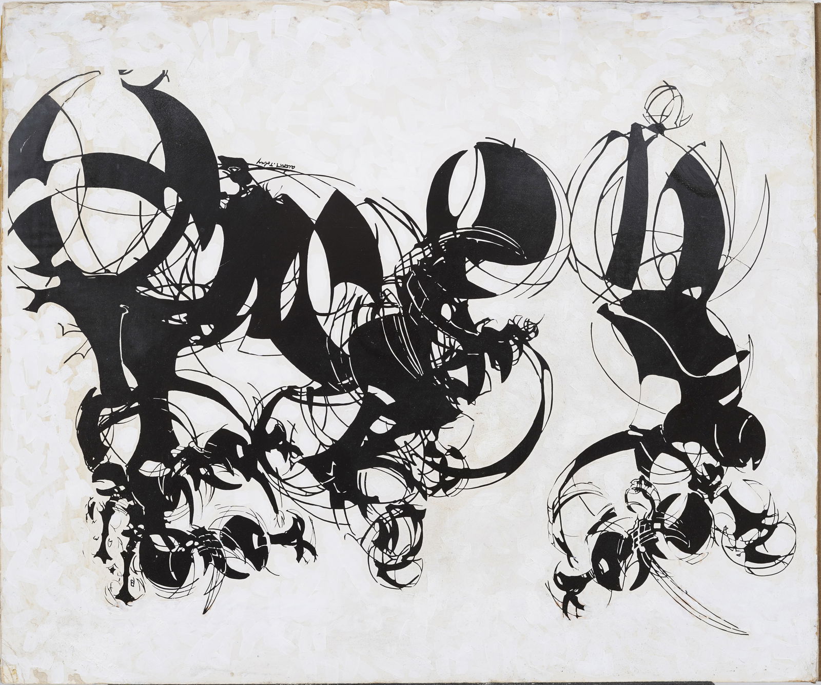 Vintage American Modernist Abstract Expressionist Oil Painting (1 of 5)