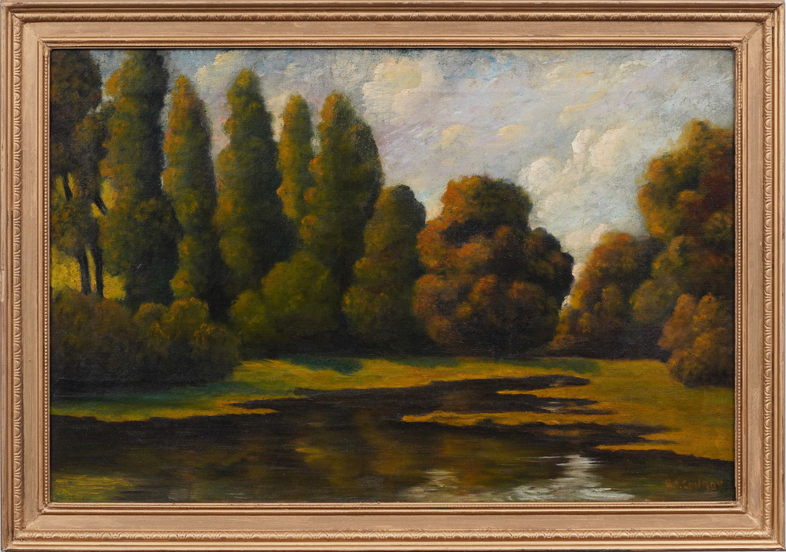 George T. Conroy (1870 - 1944) Antique American Large Framed Landscape Oil Painting (1 of 7)