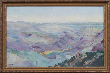 Signed Vintage American Modernist Abstract Figural Mixed Media Framed Painting MCM