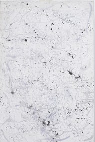 Vintage American Modernist Abstract Expressionist Drip Action Large Oil Painting