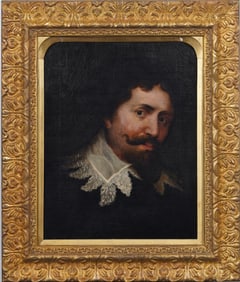 Vintage European Male Portrait Finely Framed  18th/19th Century Oil Painting