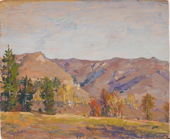 Signed Vintage Eastern European Impressionist Landscape Oil Painting