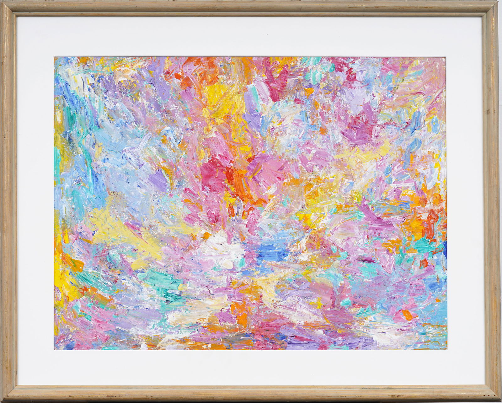 Vintage American Modernist Framed Large Abstract Expressionist Oil Painting (1 of 7)