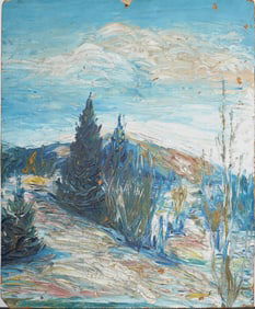 Vintage American Modernist Oil Painting