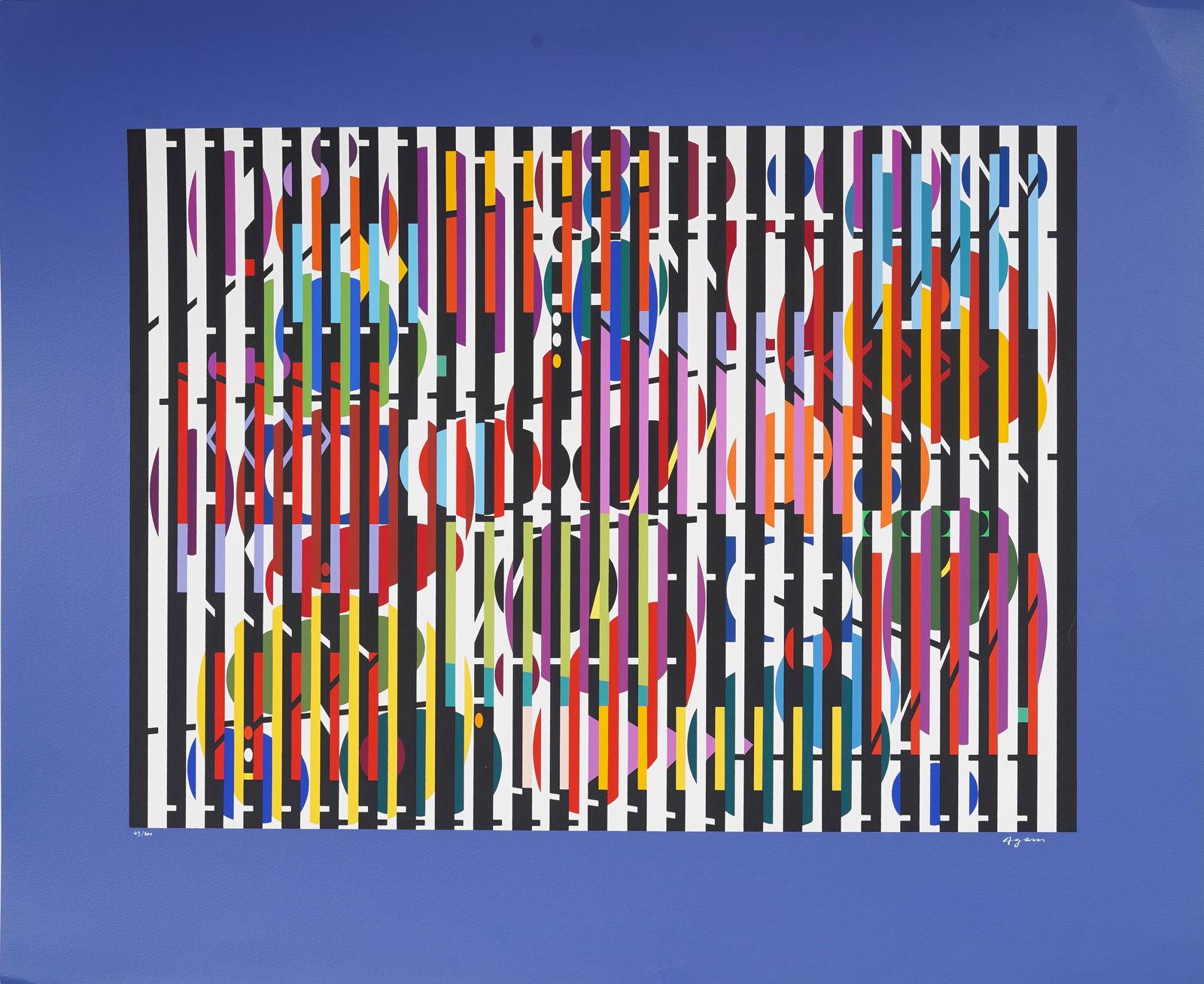 Yaakov Agam (b. 1928) Contemporary Israeli Kinetic Abstract Animation "Agamograph" Print (1 of 7)