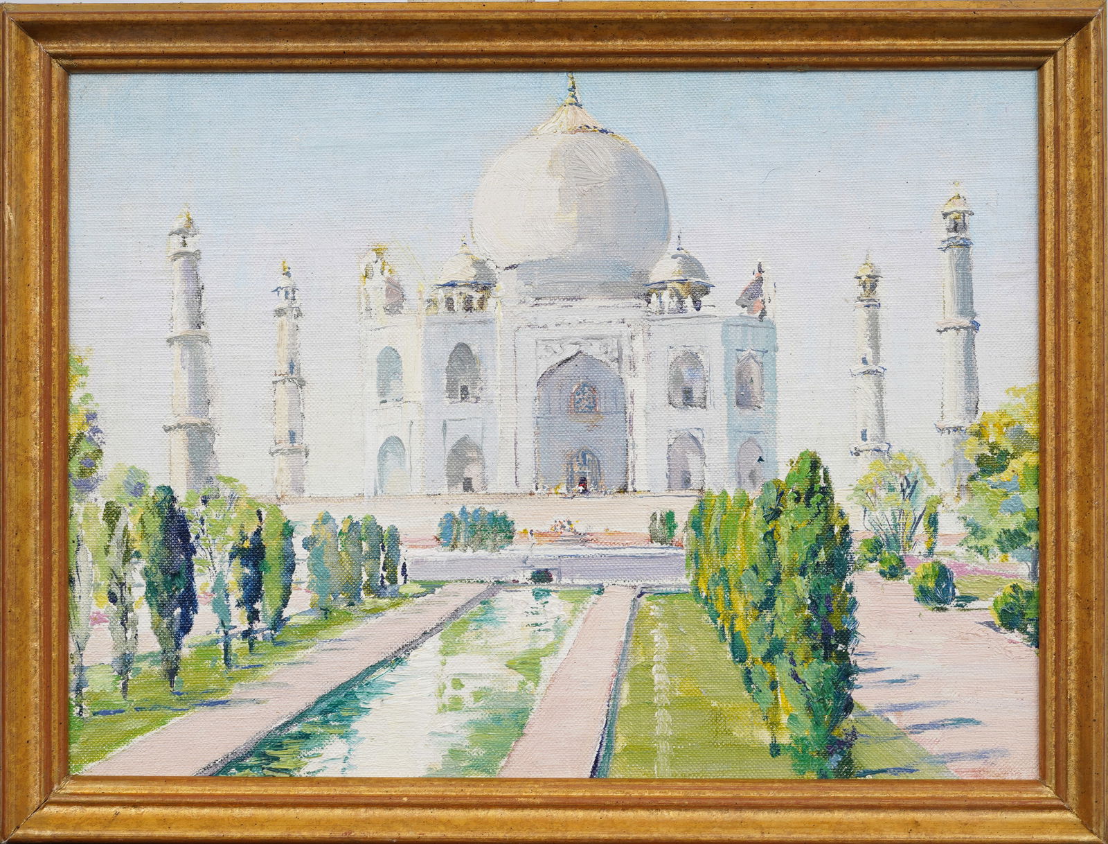 Arrah Lee Gaul (1883-1980) Antique American Impressionist Taj Mahal Rare Indian Oil Painting (1 of 10)