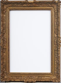 Antique French Ornate Giltwood and Gesso Barbizon Oil Painting Frame fits 25.5" x 17.5" Painting