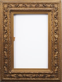 Ornate Antique French Giltwood and Gesso Oil Painting Frame fits 32.5" x 20.75" Painting