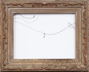 Antique French Distressed Carved Giltwood Oil Painting Frame fits 12.5" x 16.5" Painting