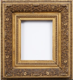 Antique Ornate European Giltwood and Gesso Painting Frame fits 8" x 10" Painting