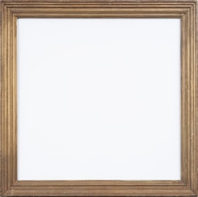 Simple Carved Wood  Natural Finish Antique American Oil Painting Frame fits 36.25" x 36.25" Painting