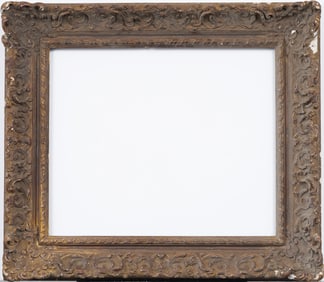 Antique Ornate French Style Giltwood and Gesso Oil Painting Frame fits 24.5" x 20.5" Painting