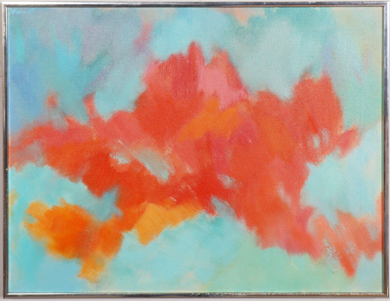 Vintage American Modernist Abstract Expressionist Framed Signed Oil Painting (1 of 7)