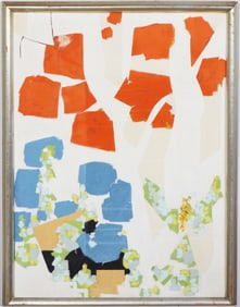 Vintage American Modernist Abstract Cubist Framed Original Signed Oil Painting