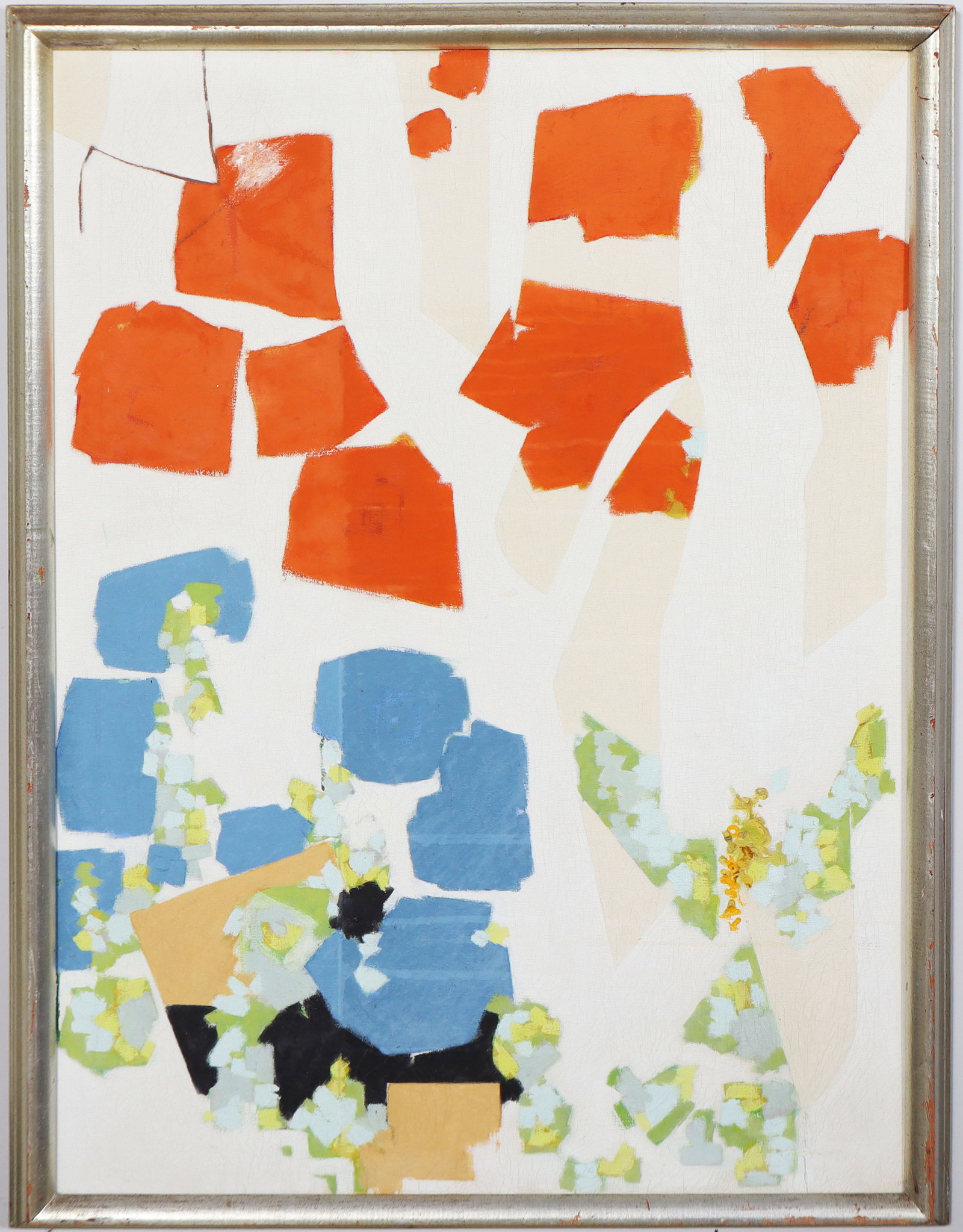Vintage American Modernist Abstract Cubist Framed Original Signed Oil Painting (1 of 8)