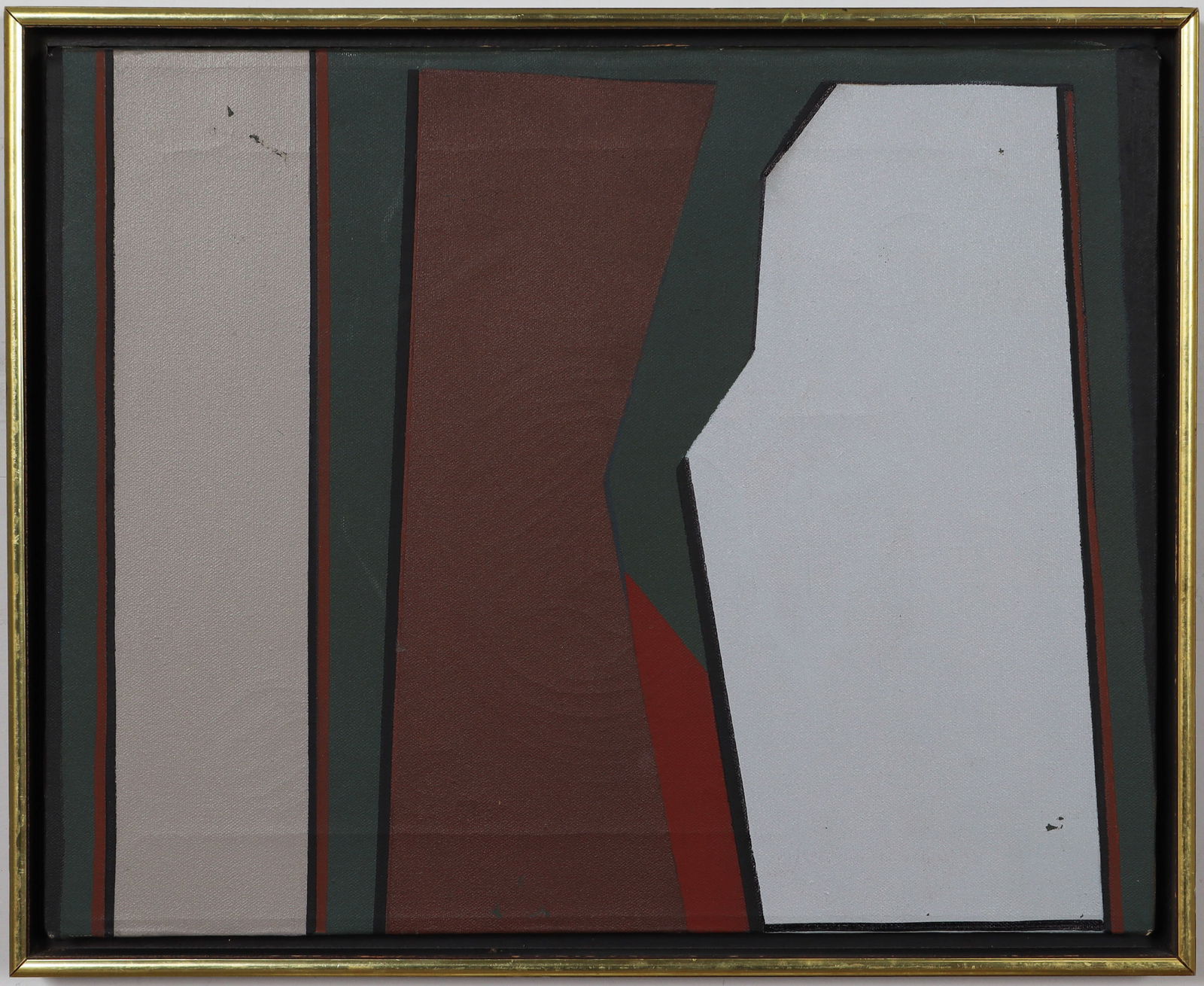 Vintage American Modernist Abstract Expressionist Framed Mid Century Modern FRamed Oil Painting: Vintage American oil painting. Measuring: 15 by 19 inches overall, and 13.5 by 17.5 painting alone. Please see all images for condition. Size is measured and written on the back of the painting or