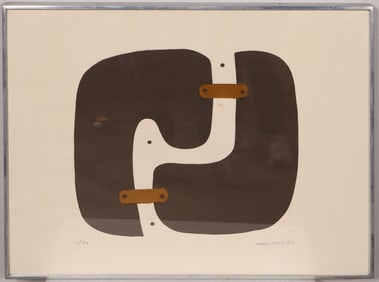 Conrad Marca-Relli, American (1913 - 2000) Vintage Modernist Signed Framed Limited Edition Print